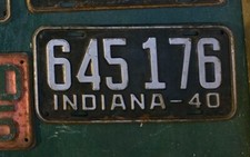 1940 indiana license for sale  Mont Vernon