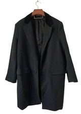 Casaco Ralph Lauren duplo RL RRL 100% lã gola de veludo L forrado de seda preta comprar usado  Enviando para Brazil