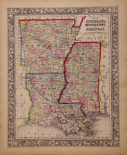 1862 map louisiana for sale  Schertz