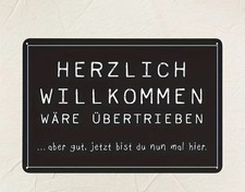 Lustiges blechschild herzlich gebraucht kaufen  Braunschweig