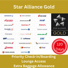Status Star Alliance Gold – 120 dias | Checkin/embarque prioritário | Acesso ao lounge comprar usado  Enviando para Brazil