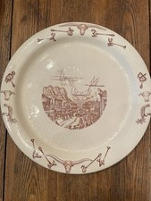 RARO Wallace China El Rancho Padrão Cowboy Ocidental Grande Placa de Corte (13,25") comprar usado  Enviando para Brazil