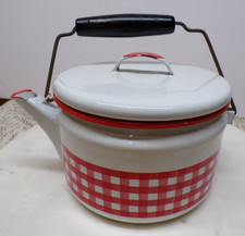 Enamel checkered red for sale  USA
