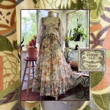 Deslumbrante Vestido GUNNE SAX Asa de Anjo Origami Japonês Estampa de Papel Comprimento Máximo 11, usado comprar usado  Enviando para Brazil