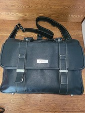 Usado, Bolsa carteiro Kenneth Cole Reaction alça superior couro preto falso usada uma vez comprar usado  Enviando para Brazil