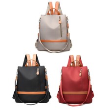 Mochila feminina moda náilon com zíper vários bolsos grande capacidade bolsa escolar comprar usado  Enviando para Brazil