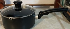 Pote T-Fal Heat Mastery 2,5 QT com tampa de filtro usado #88-101-3152 preto comprar usado  Enviando para Brazil