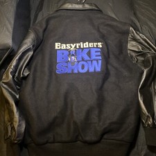 Jaqueta de couro vintage Easyriders Bike Show marca steer tamanho G bordada comprar usado  Enviando para Brazil