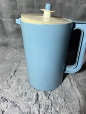 Jarro recipiente jarro vintage Tupperware 2 qt azul country com tampa de botão comprar usado  Enviando para Brazil