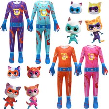 Macacão Cosplay Super Gatinhos Máscara Infantil Halloween Carnaval Meninos Meninas Ternos comprar usado  Enviando para Brazil