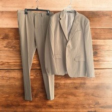Terno masculino Zara bronzeado com jaqueta e calça tamanho 42 e 32 slim fit comprar usado  Enviando para Brazil