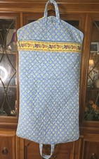Bolsa de ropa acolchada floral azul y amarilla equipaje de viaje vintage  segunda mano  Embacar hacia Mexico