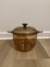 Panela de ensopado Corning Pyrex "Vision Amber" 3,5 quartos com tampa V-2,5-C comprar usado  Enviando para Brazil