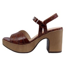 Wonders: Sandalias de Plataforma para Mujer en Piel Marrón - Modelo L-1012 comprar usado  Enviando para Brazil