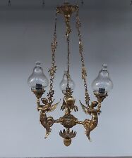 Candelabro pingente soberbo de latão 3 luzes Angel's  comprar usado  Enviando para Brazil