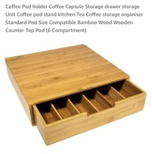 Bamboo coffee pod for sale  ALTON