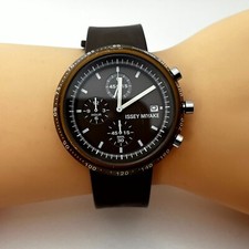 SEIKO ISSEY MIYAKE TRAPEZOID relógio cronógrafo marrom Naoto Fukasawa com caixa e papel #061A comprar usado  Enviando para Brazil