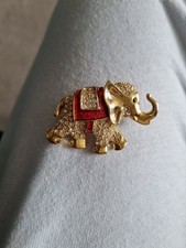 Vintage elephant brooch for sale  LONDON