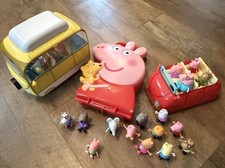 Lote Peppa Pig-Família Campervan, Conversível Vermelho, 20 Figuras com Estojo-Jazwares 2003 comprar usado  Enviando para Brazil