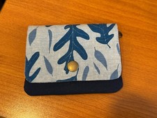 Bolsa/moeda de tecido/pano folha azul - feita à mão, minimalista - NOVA, usado comprar usado  Enviando para Brazil