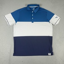 Usado, Camisa polo masculina Puma tamanho XL listrada azul golfe casual manga curta comprar usado  Enviando para Brazil