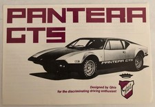 Pantera gts brochure for sale  Charlotte