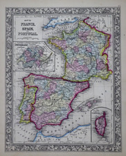 1862 map spain for sale  Schertz