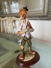 ESTATUETA VINTAGE DE RESINA DE POLIÉSTER DE PALHAÇO HERME DE ALTA QUALIDADE COM ACORDEÃO 11-1/4!, usado comprar usado  Enviando para Brazil