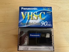 2x Panasonic TC-30 VHS-C fita de vídeo super alta qualidade 90 minutos CS1 uma abertura comprar usado  Enviando para Brazil
