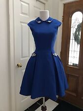 Vestido de entrevista curto azul royal para concurso / Homecoming tamanho 0,2 em estoque comprar usado  Enviando para Brazil