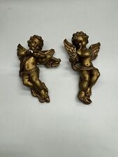 2pc gold cherub for sale  Millington