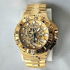 Usado, Invicta Masculino 15980 Reserva de Excursão Chrono Tom Dourado Mostrador Esqueleto Mergulho em Aço comprar usado  Enviando para Brazil