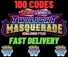 100x Twilight Masquerade Codes Booster Pokémon TCG LIVE - PTCGL - ENVIADO RÁPIDO comprar usado  Brasil 