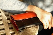 Red black wallet for sale  LONDON