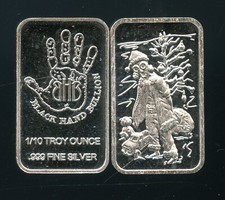 Minibarra preta de prata fina BHB bullion química infantil Natal 1/10th-OZ 999 comprar usado  Enviando para Brazil
