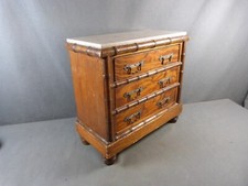 Cômoda francesa antiga de bambu falso para casa de bonecas com tampo de mármore branco, por volta de 1920 comprar usado  Enviando para Brazil