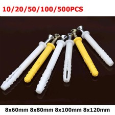 Plugues de expansão de plástico 8mm + parafuso auto-roscante fixação parede tijolo concreto pedra, usado comprar usado  Enviando para Brazil