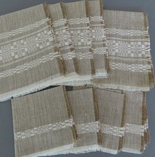 Conjunto de mesa vintage 9 peças tecido aveia corredor 4 tapetes 4 guardanapos franzidos não usado comprar usado Conjunto de mesa vintage 9 peças tecido aveia corredor 4 tapetes 4 guardanapos franzidos não usado comprar usado  Enviando para Brazil