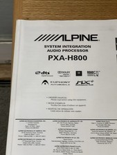 Alpine pxa h800 for sale  Northbrook