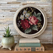 Vintage floral needlepoint for sale  Eugene