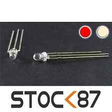 719/10# 10 LED bi-couleur rouge Blanc chaud 3mm anode commune - bicolor common, używany na sprzedaż  Wysyłka do Poland