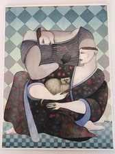 Aquarelle moderne signée d'occasion  Carqueiranne