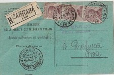 Italia 1927 ricevuta usato  San Giuliano Terme