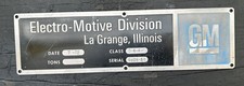 Emd builders plate for sale  Florence