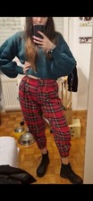 Pantalone rosso tartan usato  Lavis