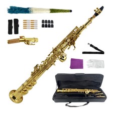 Saxofone soprano reto BB B sax plano latão instrumento de sopro para adultos comprar usado  Enviando para Brazil