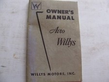 Usado, 1953 AERO WILLYS ORIGINAL DO FABRICANTE MANUAL DO PROPRIETÁRIO 57 PGS MENOR PREÇO NAS FOTOS DO EBAY comprar usado  Enviando para Brazil