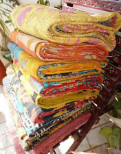 Lote por atacado de colcha Kantha vintage indiana feita à mão cobertor reversível, usado comprar usado  Enviando para Brazil