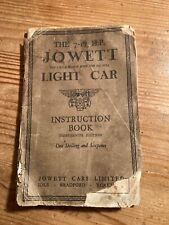 Jowett instruction book for sale  CHELMSFORD