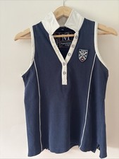 Equitheme sleeveless polo for sale  STONE
